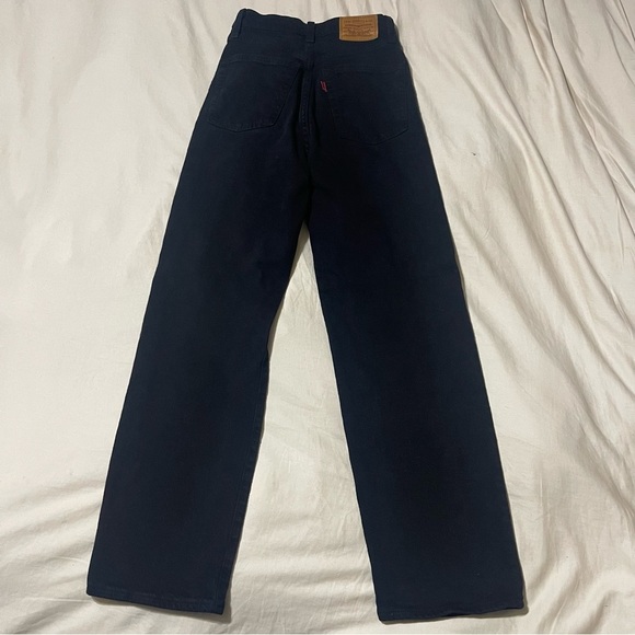 Levi's Premium Ribcage Straight Black Jeans W23L27 - Picture 5 of 12